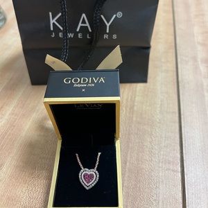 Brand New- Levian chocolate red heart necklace